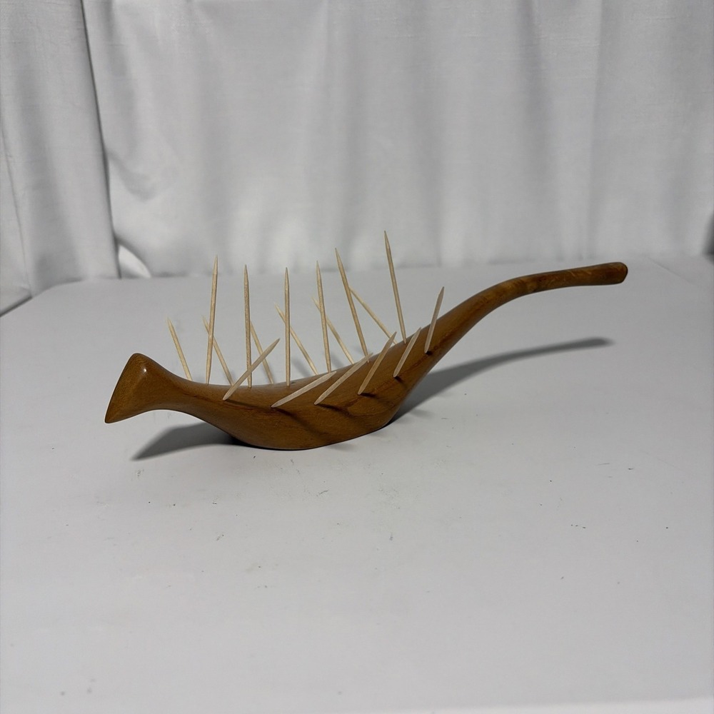MCM Carved Wood Hors D'oeuvres Server Haiti Vintage 1950s Sculpture